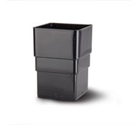 Polypipe 65mm Square Downpipe Connector - Black RS225B