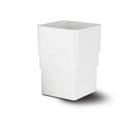 Polypipe 65mm Square Downpipe Connector - White RS225W