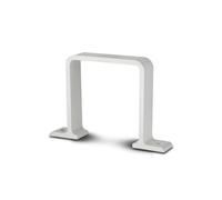 Polypipe 65mm Square Downpipe Flush Pipe Bracket - White - RS236W
