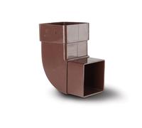 Polypipe 65mm Square Downpipe Offset Bend 92.5deg - Brown RS232BR