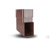 Polypipe 65mm Square Downpipe Shoe - Brown RS228BR