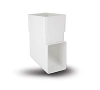 Polypipe 65mm Square Downpipe Shoe - White RS228W
