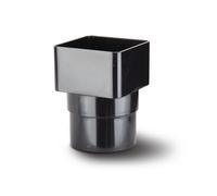 Polypipe 65mm Square Downpipe to Round Adaptor - Black RS231B