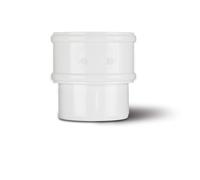 Polypipe 68mm Round Downpipe Connector - White RR125W
