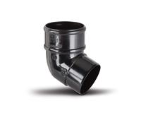 Polypipe 68mm Round Downpipe Offset Bend 112.5deg - Black RR127B
