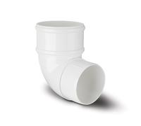 Polypipe 68mm Round Downpipe Offset Bend 92.5deg - White RR132W