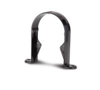 Polypipe 68mm Round Downpipe Socket Bracket - Black - RR138B