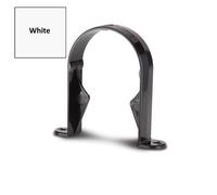 Polypipe 68mm Round Downpipe Socket Bracket - White - RR138W