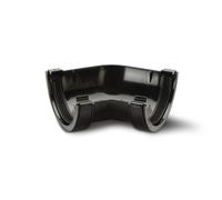 Polypipe 75mm Half Round Angle 90deg - Black - RM303B