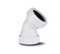 Polypipe Compression Waste Obtuse Bend 40mm x 45deg White PS18