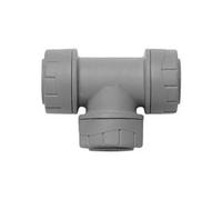 Polypipe Grey Equal Tee 28mm Push Fit