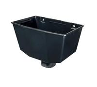 Polypipe Hopper Head Black for 68mm Round 65mm Square Down Pipe - Black