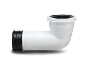 Polypipe Kwickfit 4" 110mm Bent 90 Degree WC Toilet Pan Connector White SK42
