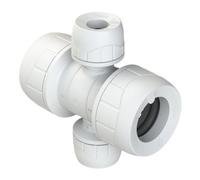 Polypipe Pb2822Ew 22mm X 10mm Polyplumb Double Sided Manifold (2 Port) In Wht