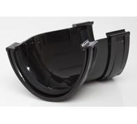 Polypipe Polyflow Deep Capacity [Black] Angle 135 Degree RD504 for 117mmx 75mm PVCu Half Round deepline guttering Systems