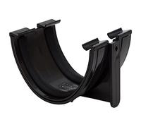 Polypipe Polyflow Deep Capacity [Black] Gutter Union RD502 for 117mmx 75mm PVCu Half Round deepline guttering Systems