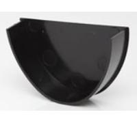 Polypipe Polyflow Deep Capacity [Black] Internal STOPEND RD508 for 117mmx 75mm PVCu Half Round deepline guttering Systems