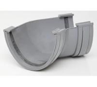 Polypipe Polyflow Deep Capacity [GREY] ANGLE 135 DEGREE RD504 for 117mmx 75mm PVCu half round deepline guttering systems