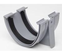 Polypipe Polyflow Deep Capacity [Grey] Gutter Union RD502 for 117mmx 75mm PVCu Half Round deepline guttering Systems