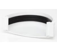 Polypipe Polyflow Deep Capacity [White] External STOPEND RD507 for 117mmx 75mm PVCu Half Round deepline guttering Systems