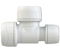 Polypipe Polyplumb Enhanced, End Reduced Tee, 22X15X22mm, White, Pb1422Ew