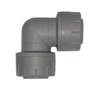 Polypipe Polyplumb Pb110 10mm 90 Degree Elbow - Grey 10 Pack