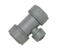 Polypipe Polyplumb Pb112210 22mm X 22mm X 10mm Reduced Branch Tee - Grey 5 Pack