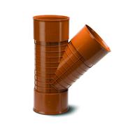 Polypipe PolySewer Equal Junction - 150mm x 45deg - Terracotta - PS605 (Inc Seal)
