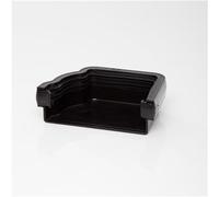 Polypipe RH717b Black Sovereign External Stop End Right Hand 117x75 High Capacity Ogee System