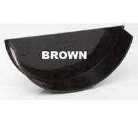 Polypipe RL608BR Brown 150mm Half Round Internal Stop End