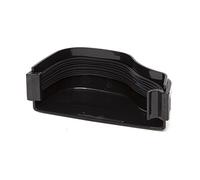 Polypipe ROG07B Black Ogee Extra Capacity Gutter External Stopend (Left) Black 130 x 70mm