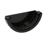 POLYPIPE RR107 Black External Stopend for 112mm Half Round guttering System