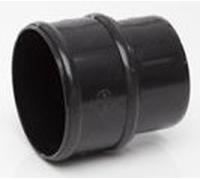 POLYPIPE RR125 Black Pipe Connector for Round Gutter Downpipe 68mm