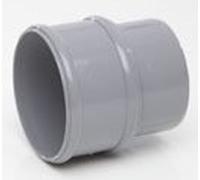 POLYPIPE RR125 Grey Pipe Connector for Round Gutter Downpipe 68mm