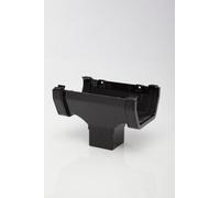 POLYPIPE RS205 Black Running Outlet for 112 x 65mm Square guttering System