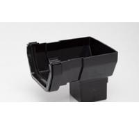 POLYPIPE RS206 Black Stop-end Outlet for 112 x 65mm Square guttering System