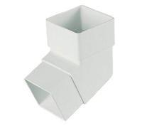 POLYPIPE RS227 White Offset Bend 112.5° for 65mm Square downpipe System