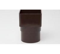 POLYPIPE RS231 Brown Pipe Adaptor Square to Round for 65mm downpipe guttering System