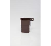 POLYPIPE RS234 Brown Pipe Connector and Bracket Flush for 65mm Square downpipe