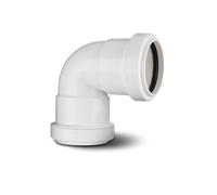 Polypipe Waste Push Fit Knuckle Bend 32mm x 90deg White WP15W