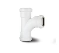 Polypipe Waste Push Fit Swept Tee 40mm x 91.25deg White WP22W