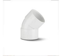 Polypipe Waste Solvent Weld ABS Obtuse Bend 40mm x 45deg White WS18W