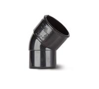 Polypipe Waste Solvent Weld ABS Spigot Bend 50mm x 45deg Black WS66B