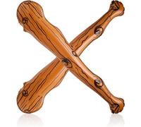 POLYPLAS Inflatable Wooden Stick Pack of 2 Inflatable Baseball Bat Caveman Costume Accessories Caveman Bat Decoration Party