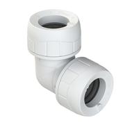 PolyPlumb 90deg Elbow 22mm Enhanced White PB122EW