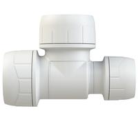 PolyPlumb End Reduced Tee 22 x 15 x 22mm Enhanced White PB1422EW