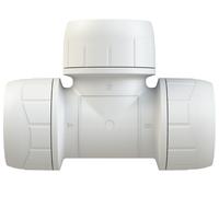 PolyPlumb Equal Tee 22mm Enhanced White PB222EW