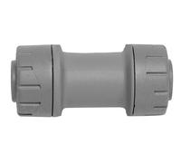 Polyplumb PB015-5AMZ Push Fit Straight Coupler 15mm - Grey (Pack of 5)