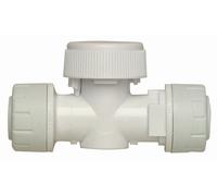 PolyPlumb Shut Off Valve 15mm x 15mm White PB5915
