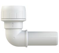 PolyPlumb Spigot Elbow 22mm Enhanced White PB1022EW